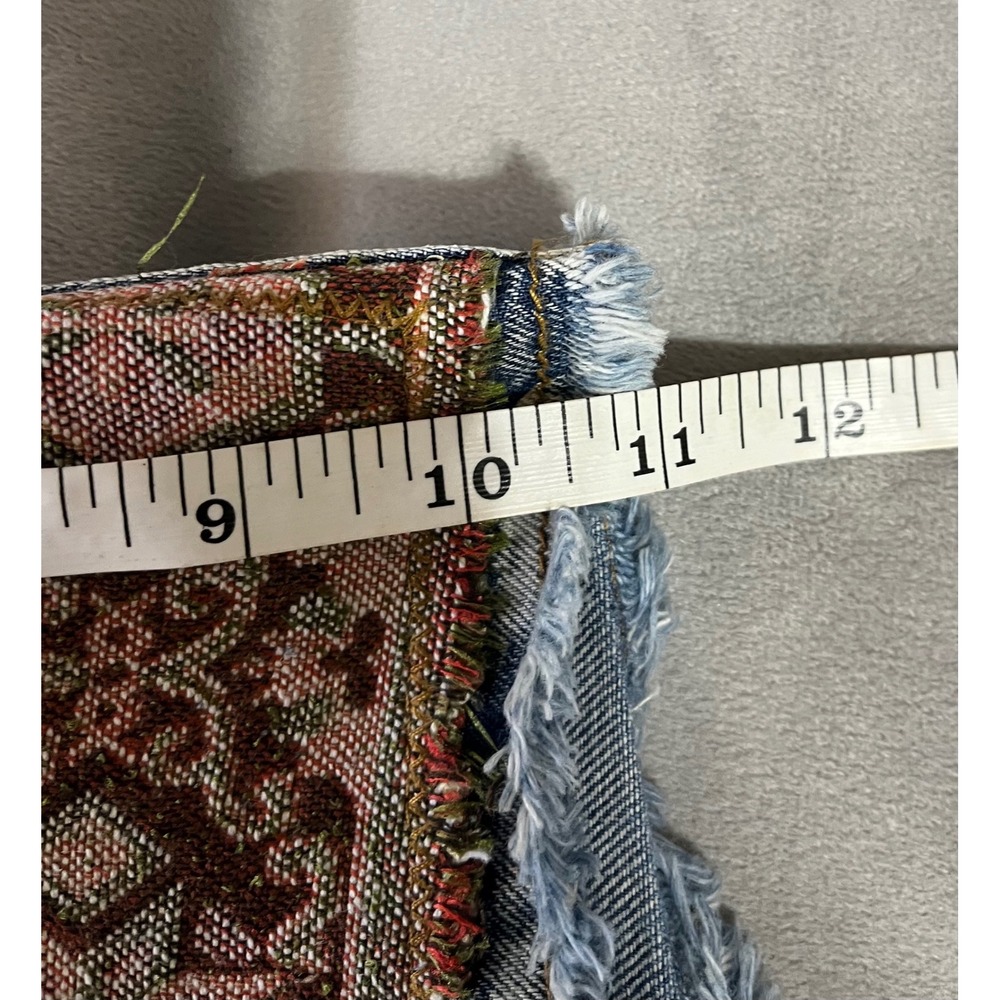 Bongo Womens Boho Tapestry Lace Patchwork Denim Shorts Light Wash Size 9 - Picture 6 of 7